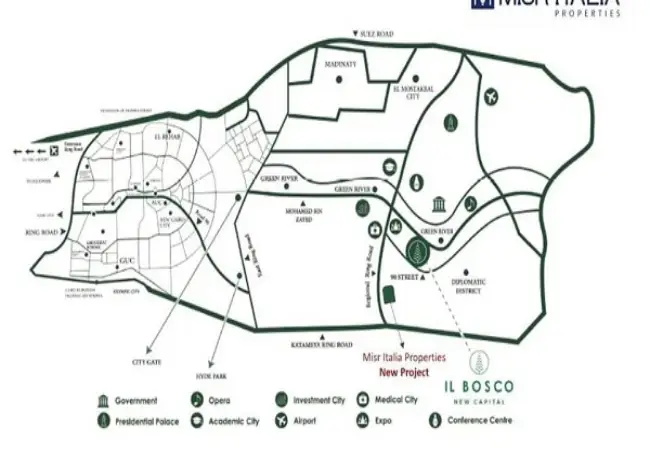 خريطة كمبوند فينشي العاصمة الاداريه